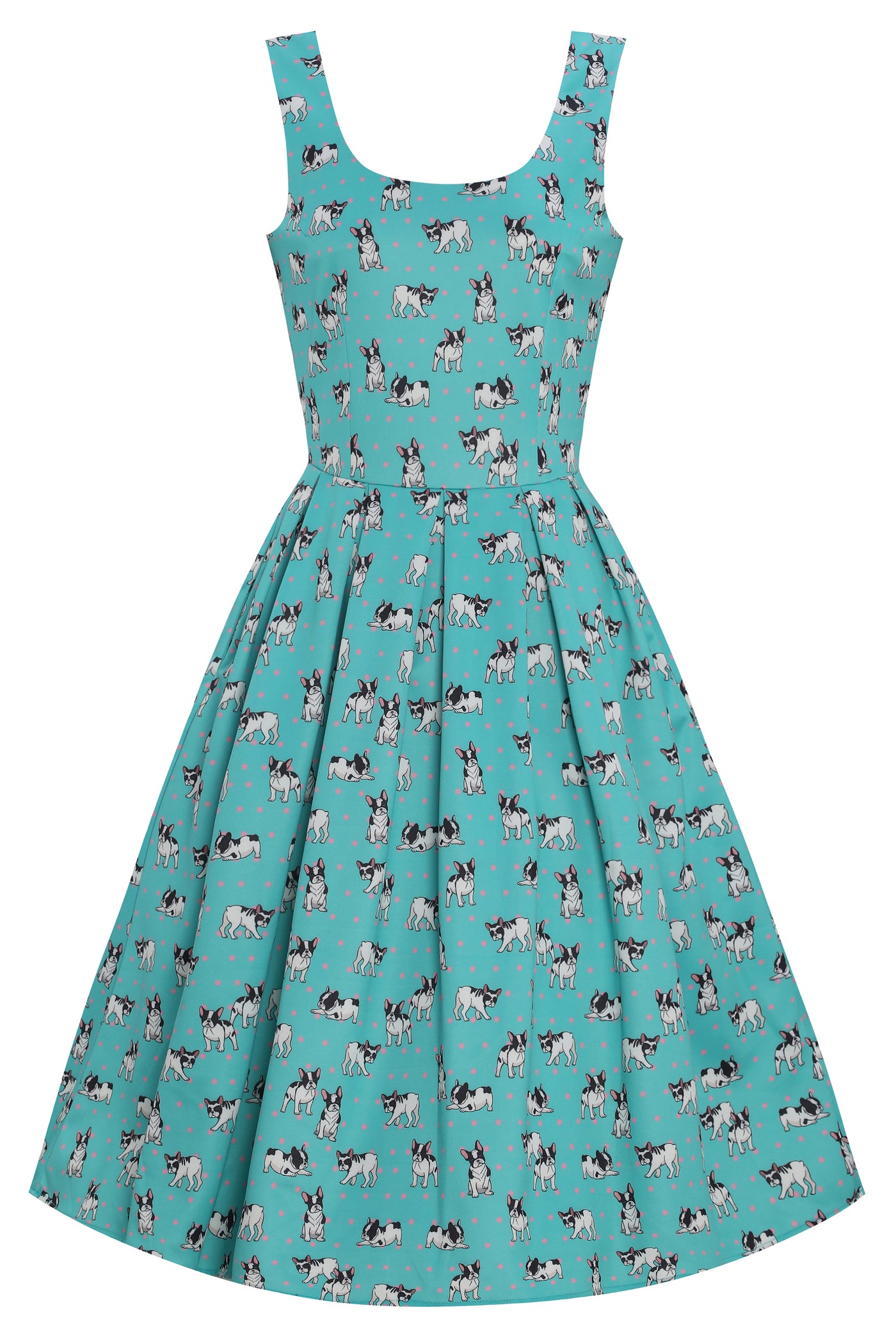 Green Frenchies Swing Dress