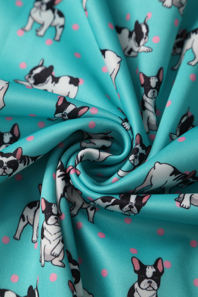 Green Pug Swing Dress