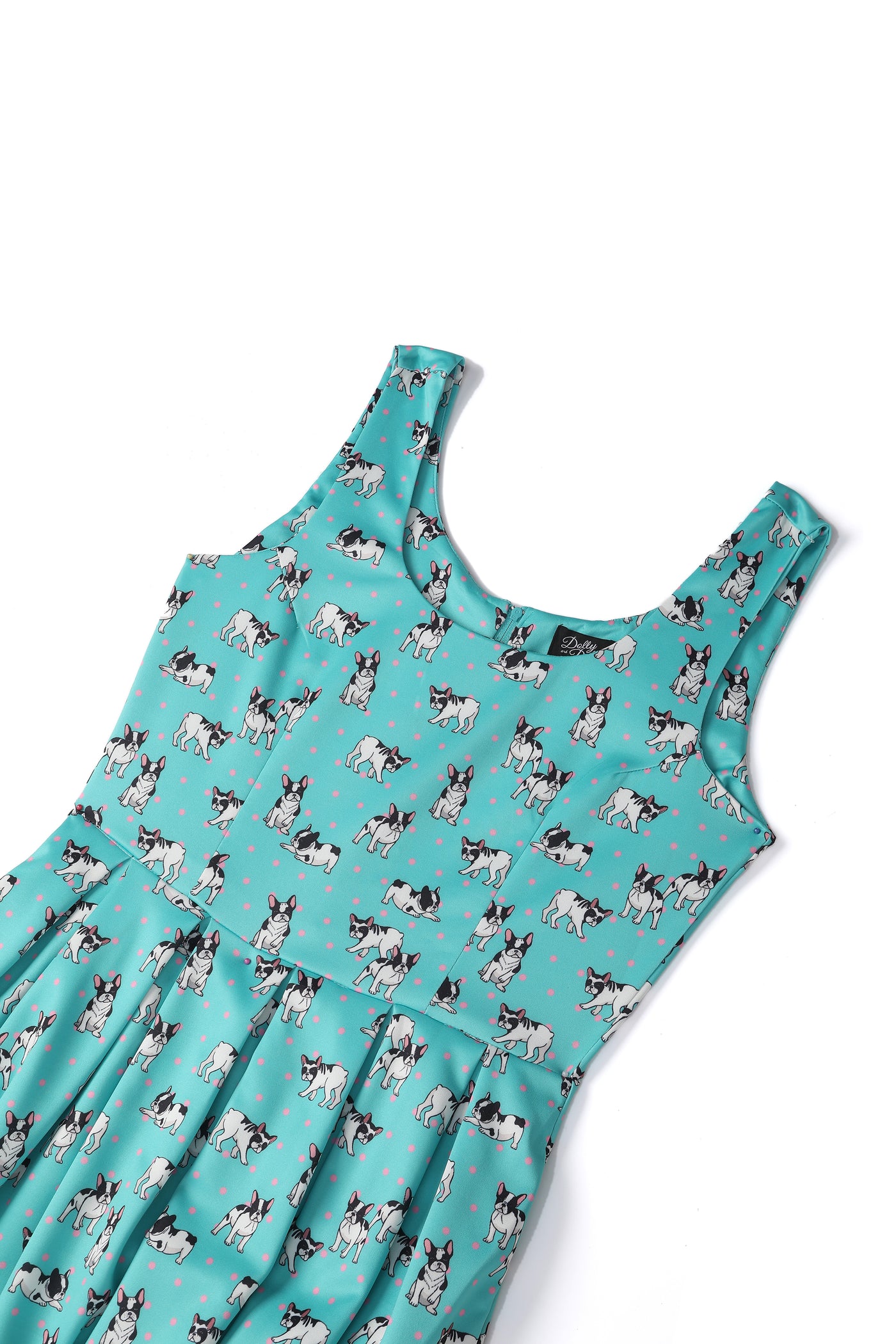 Green Pug Swing Dress