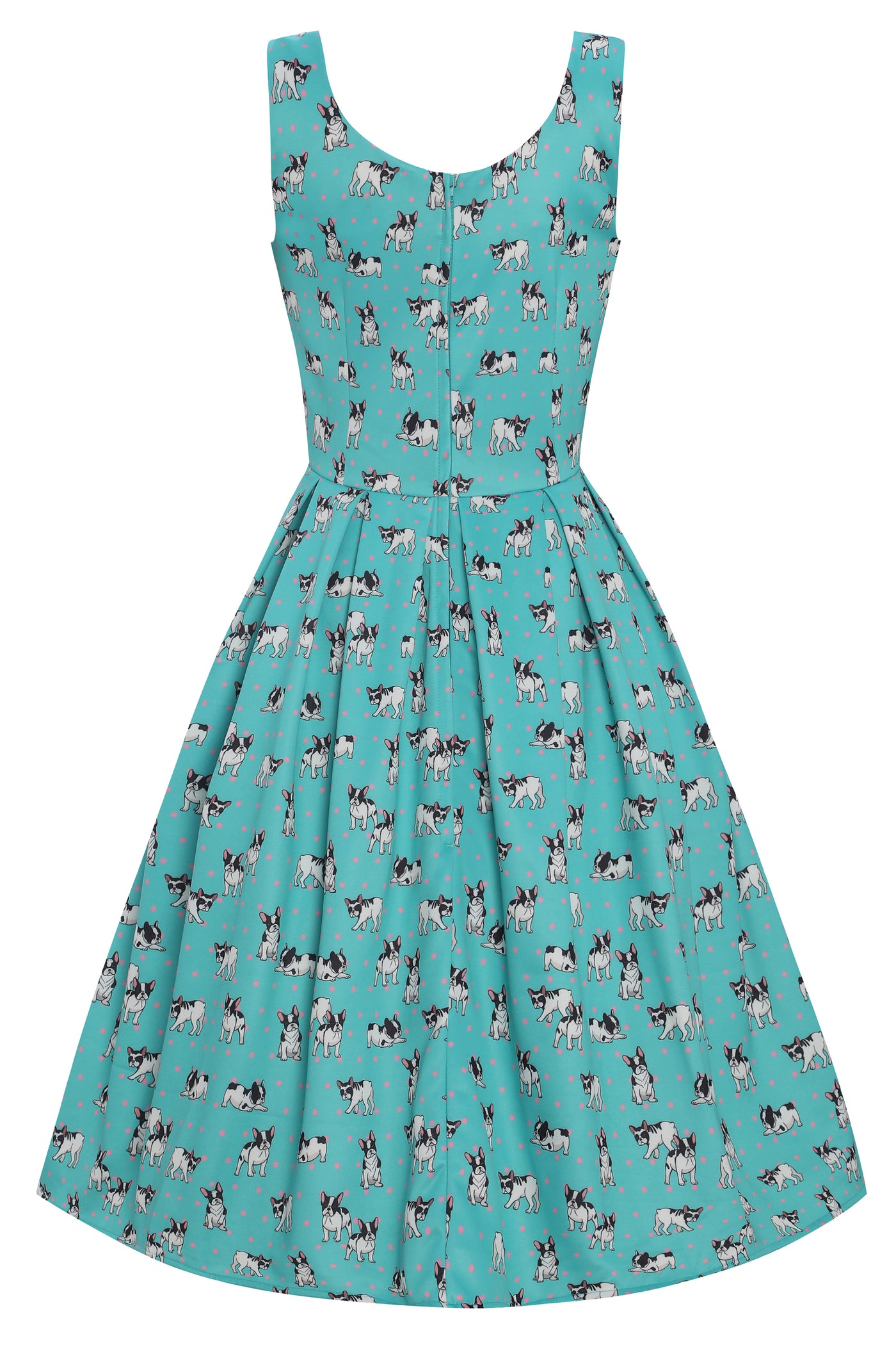 Green Pug Swing Dress