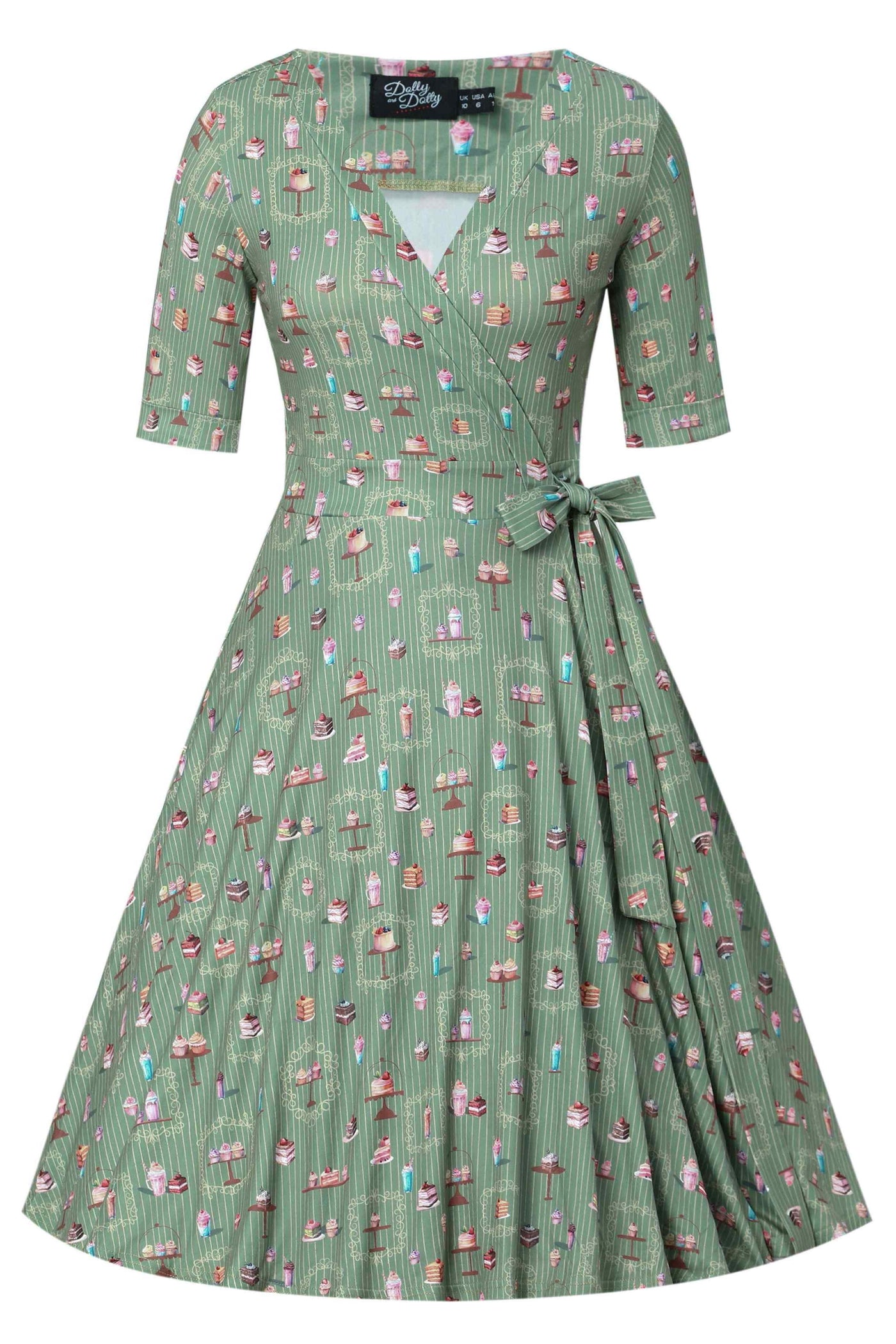 Matilda Green Sweet Tooth Wrap Dress