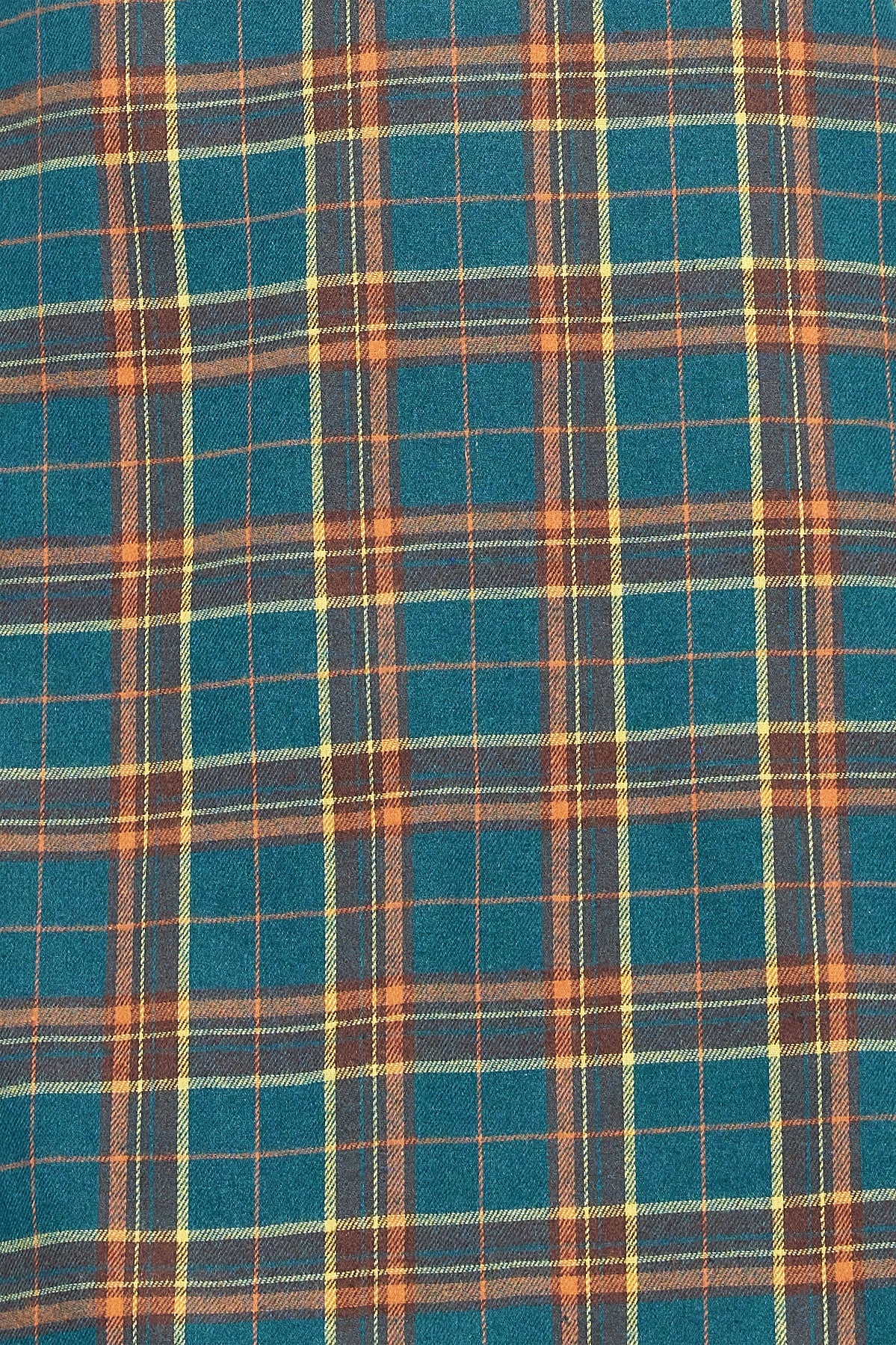 Green Tartan Skater Full Swing Skirt Fabric Close Up