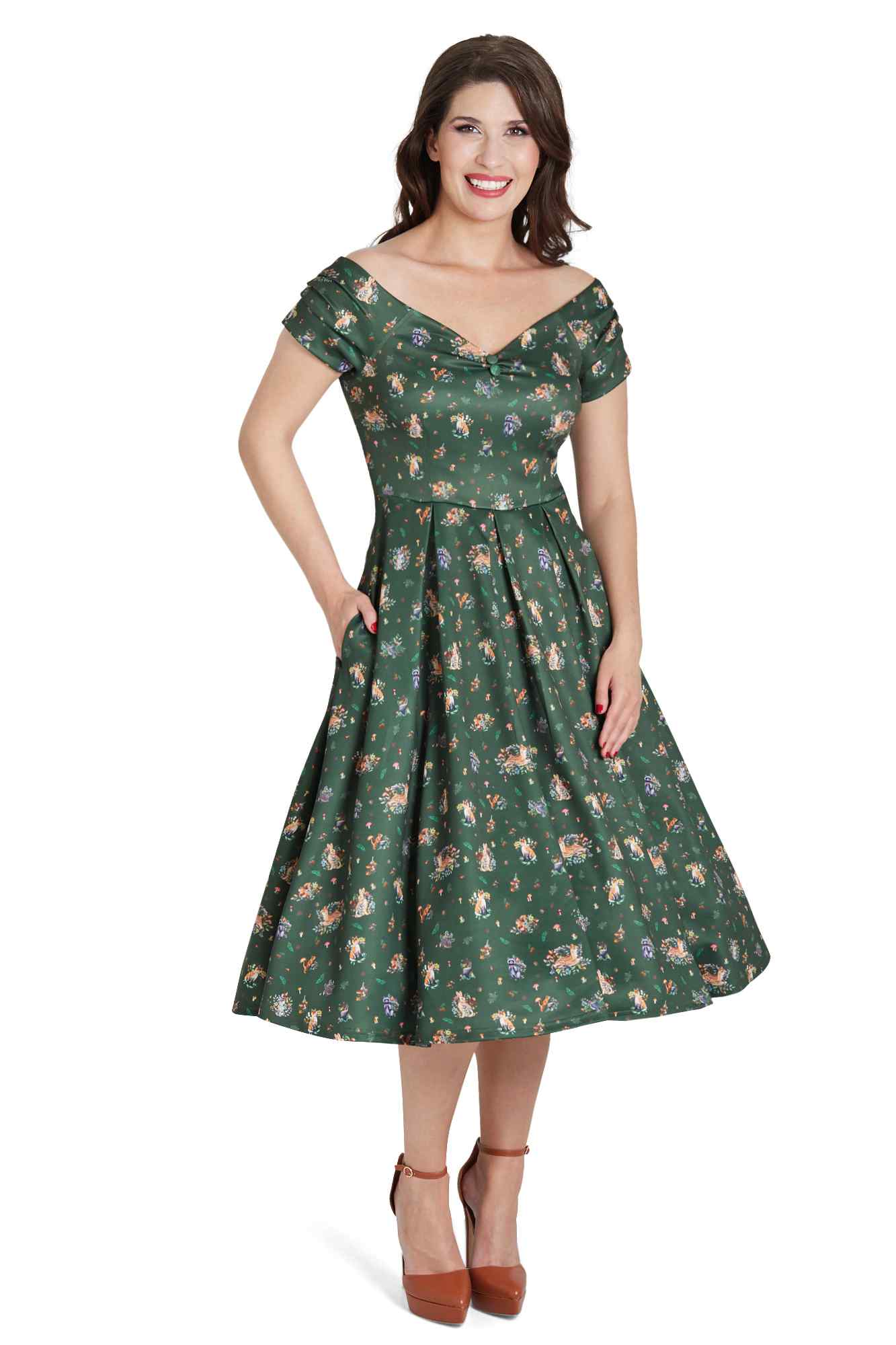 Green Woodland Circle Dress