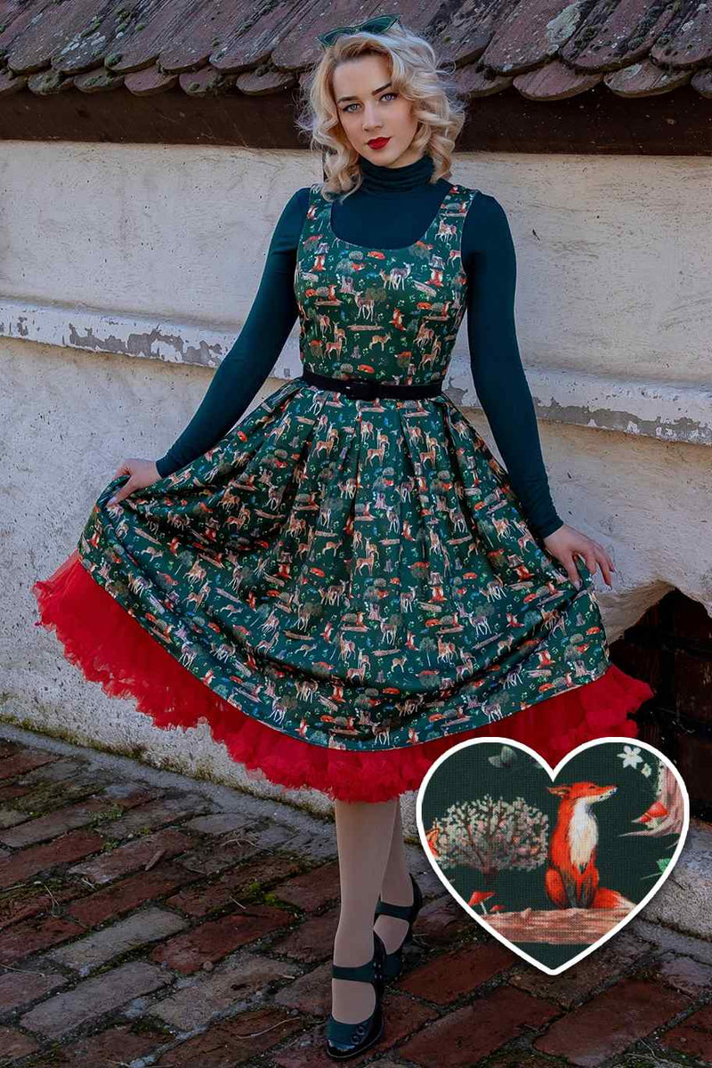 Amanda Green Woodland Fox & Deer Dress Amanda Green Woodland Fox & Deer Dress