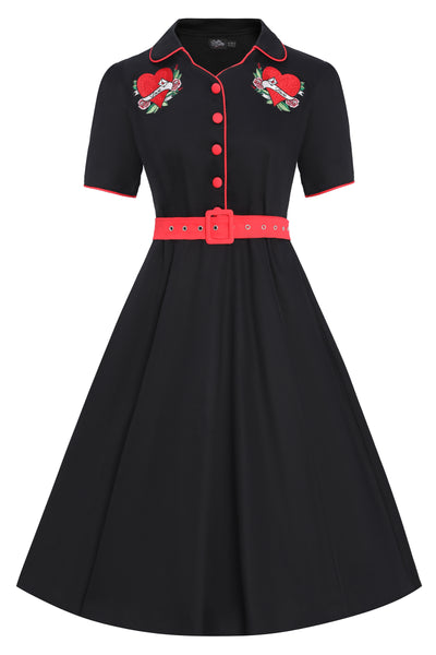 Front View of mint green with octopus print box pleated skirt