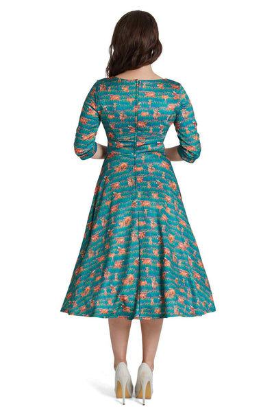  Highland Cow Midi Dress