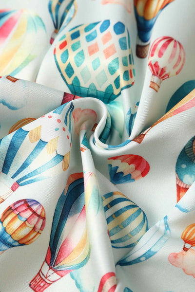 Close up view of Hot Air Balloon Fitted Off Shoulder Dress
