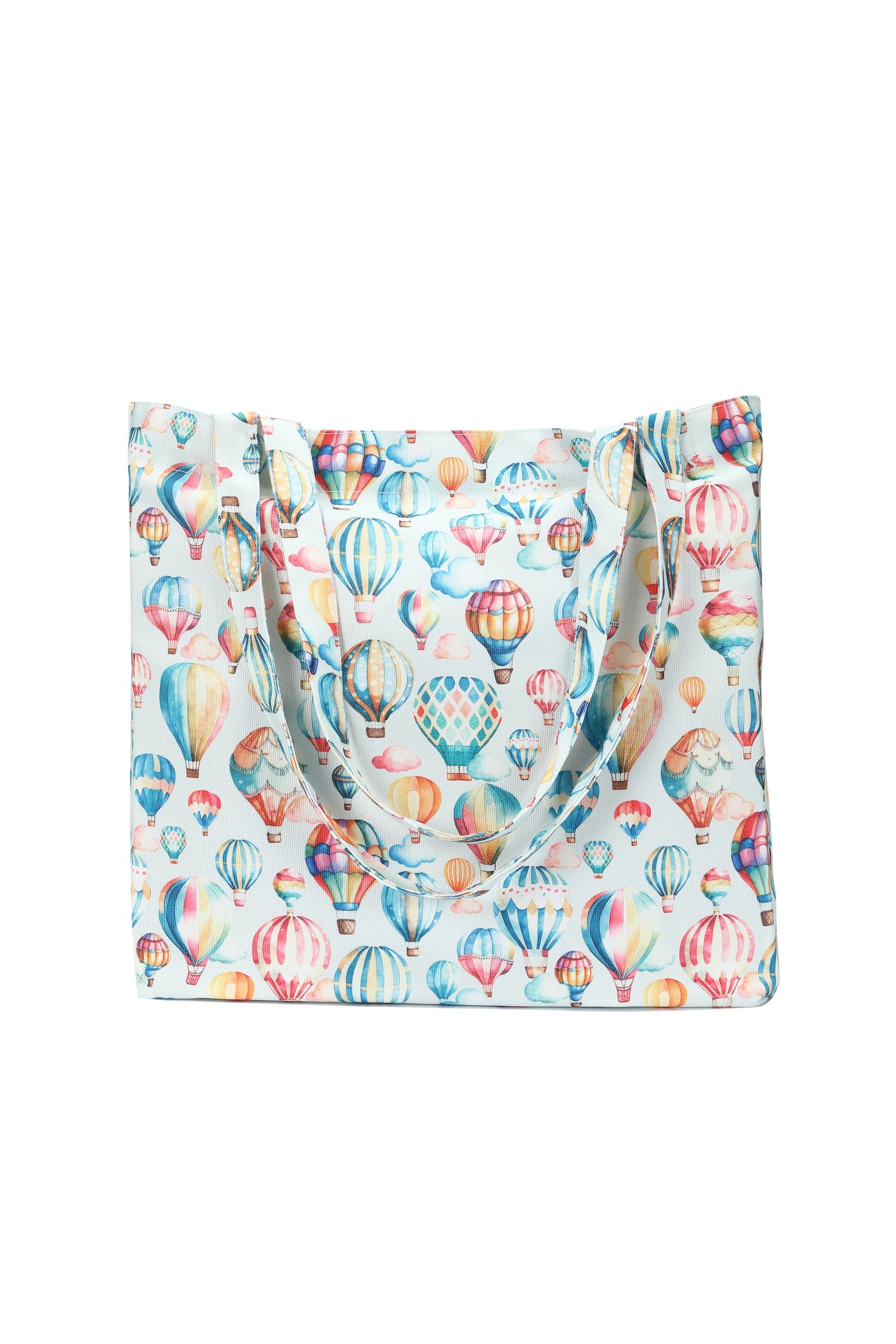 Hot Air Balloon Print Beach Tote Bag