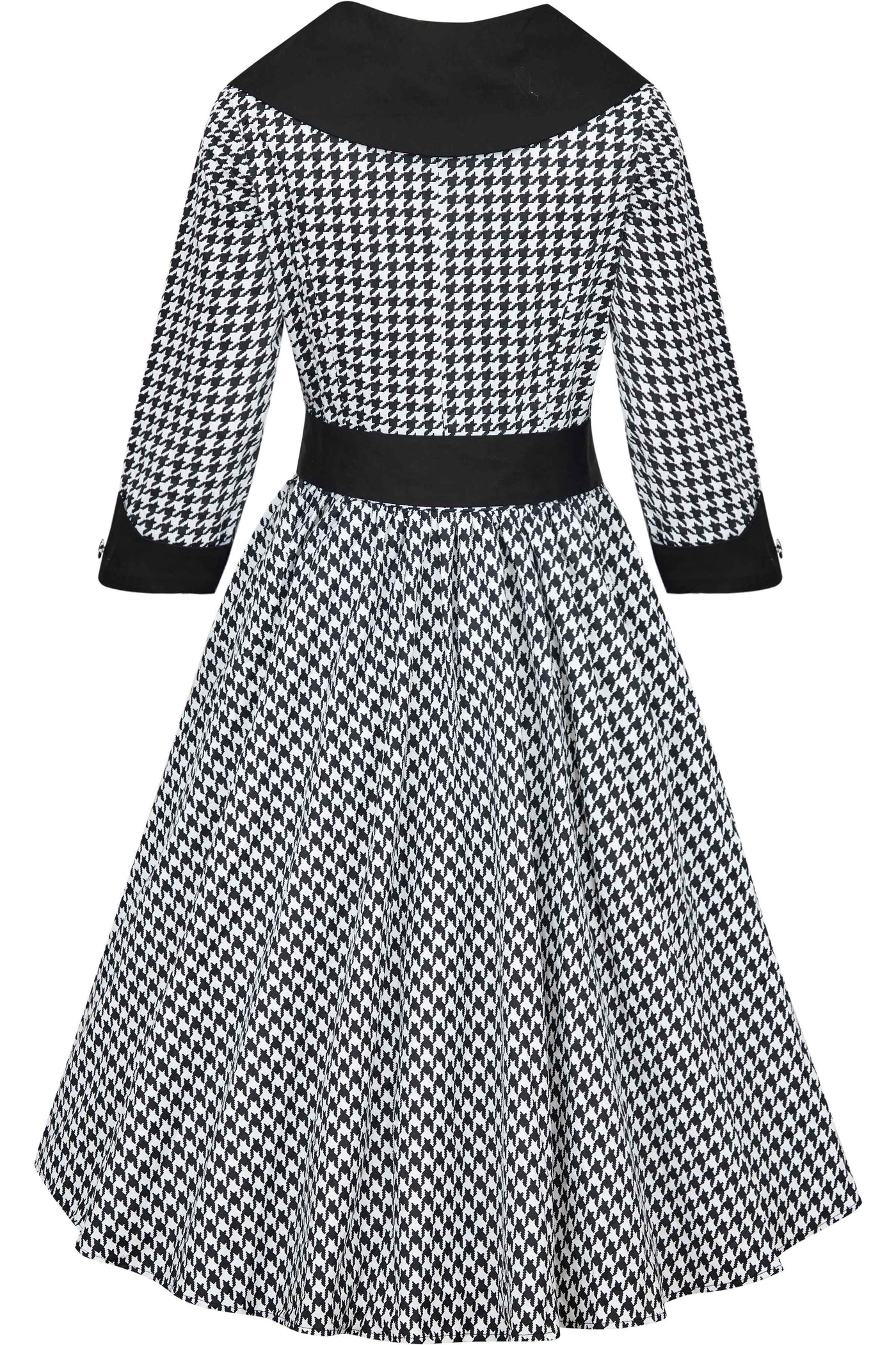 Back view of Houndstooth Coat Dress