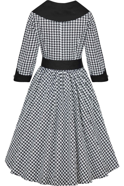 Back view of Houndstooth Coat Dress