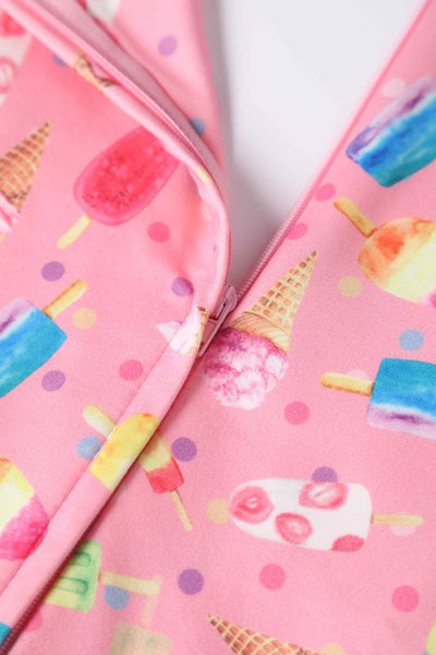 Close up View of Ice Lolly Jumpsuit in Pink