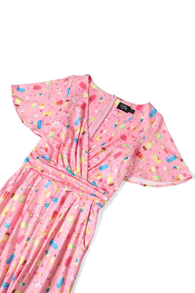 Close up View of Ice Lolly Jumpsuit in Pink