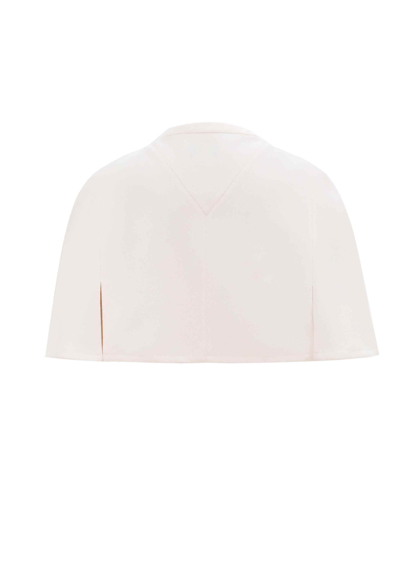 Back view of Ivory White Cape Jacket