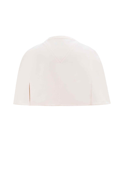 Back view of Ivory White Cape Jacket