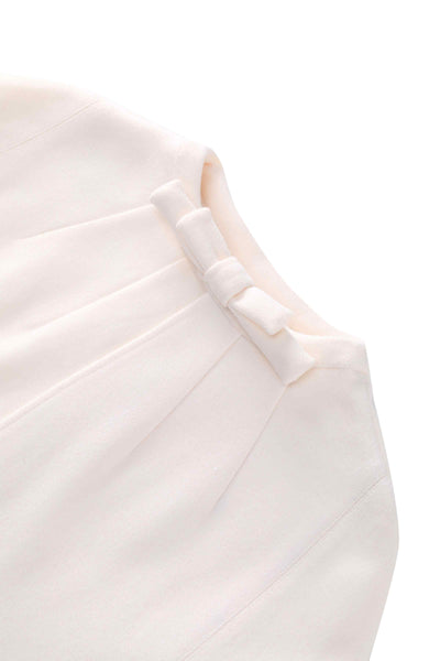 Close up view of Ivory White Cape Jacket
