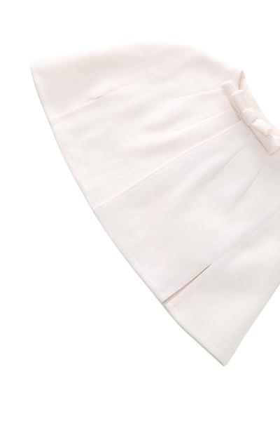 Close up view of Ivory White Cape Jacket