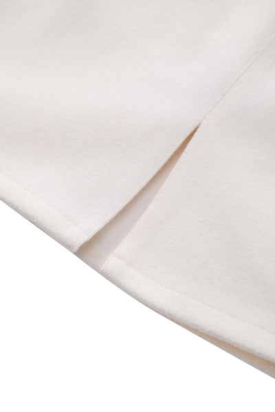 Close up view of Ivory White Cape Jacket