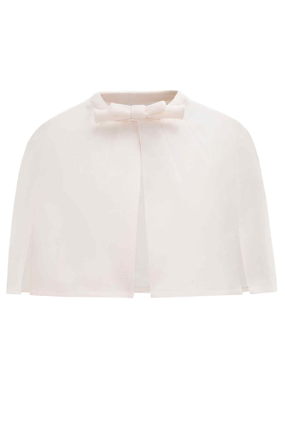 Front view of Ivory White Cape Jacket