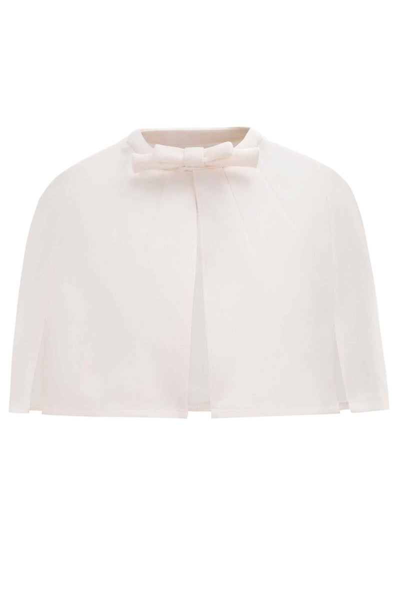 Front view of Ivory White Cape Jacket