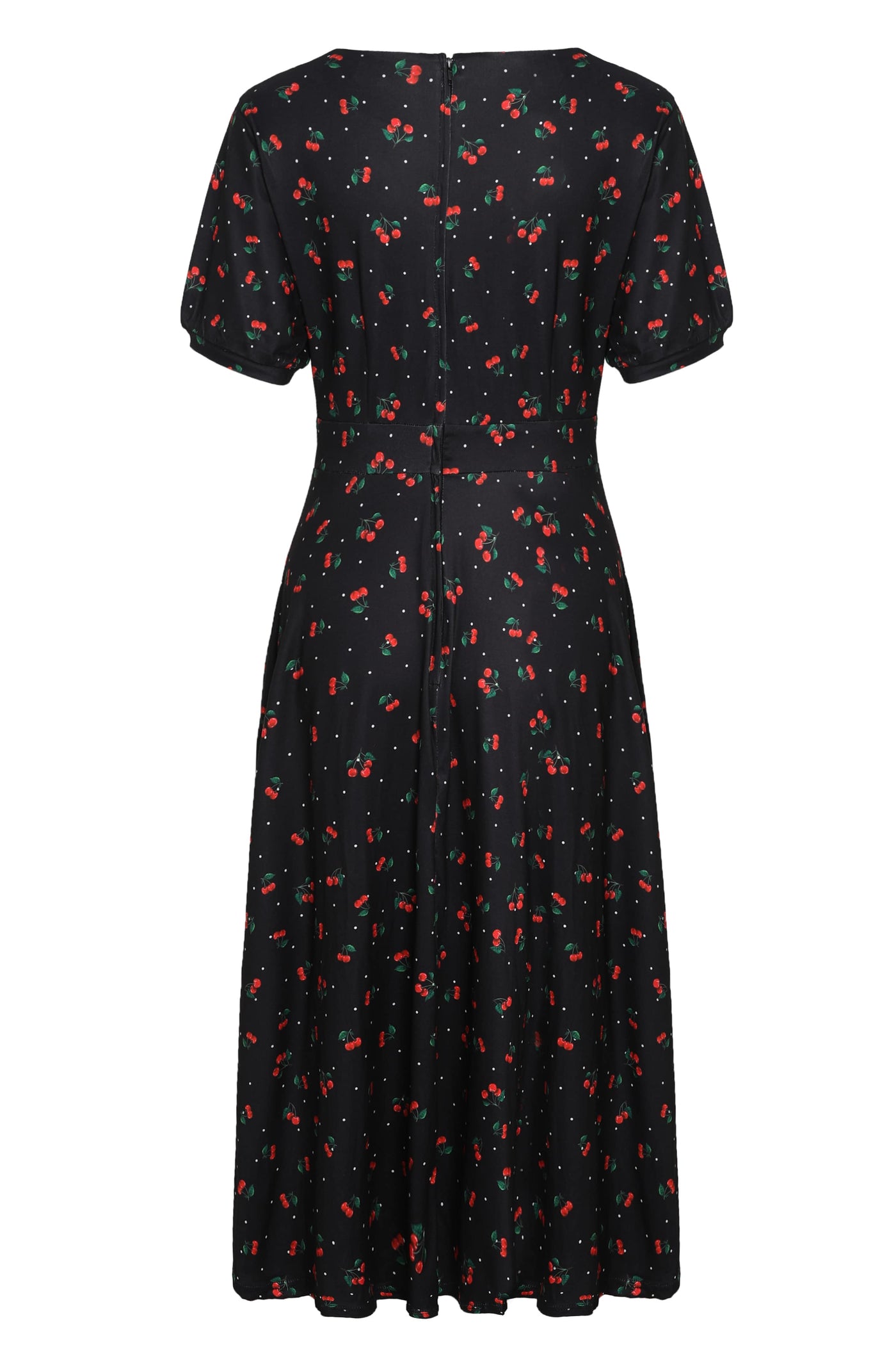 Julia Black Cherry Wrap Dress