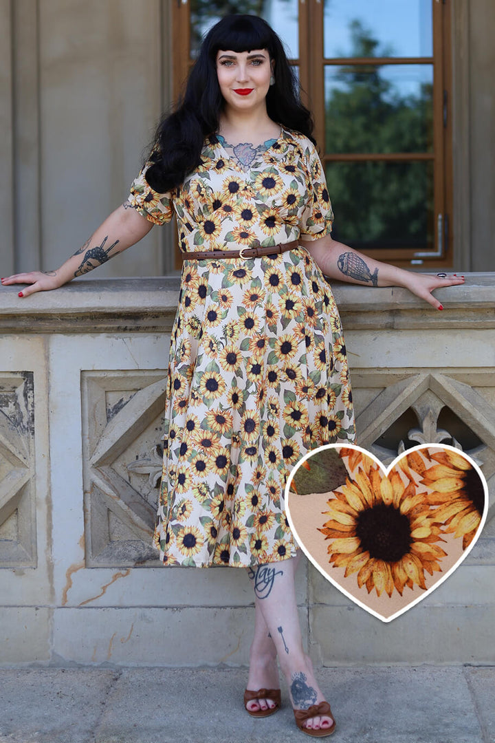 Casual Sunflower Midi Dress | Summer Staple