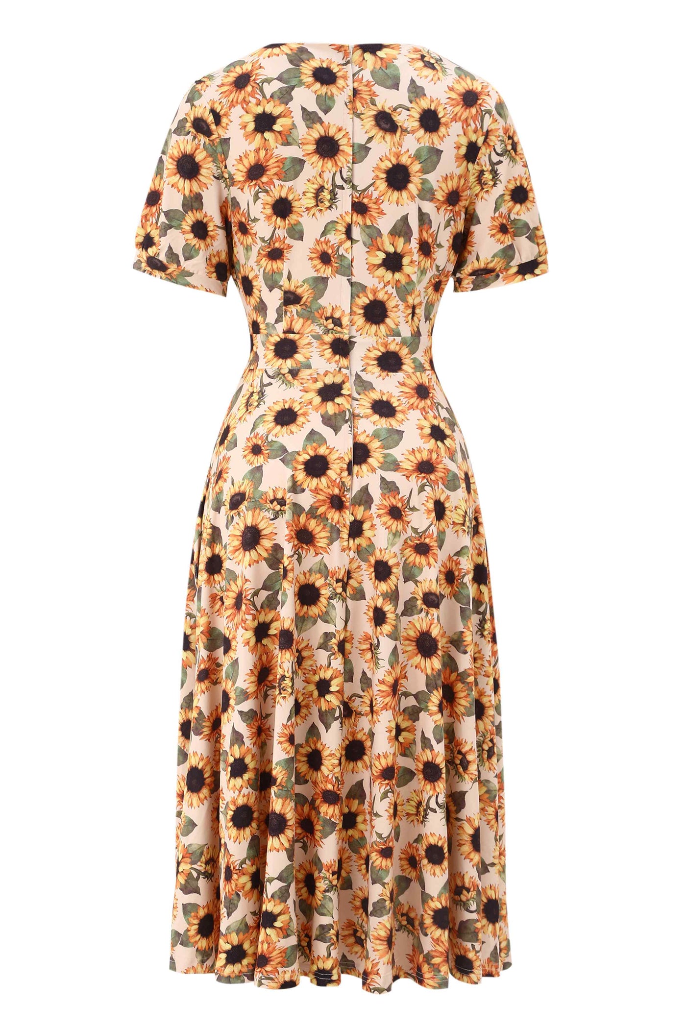 Back view of Julia Sunflower Midi Dress