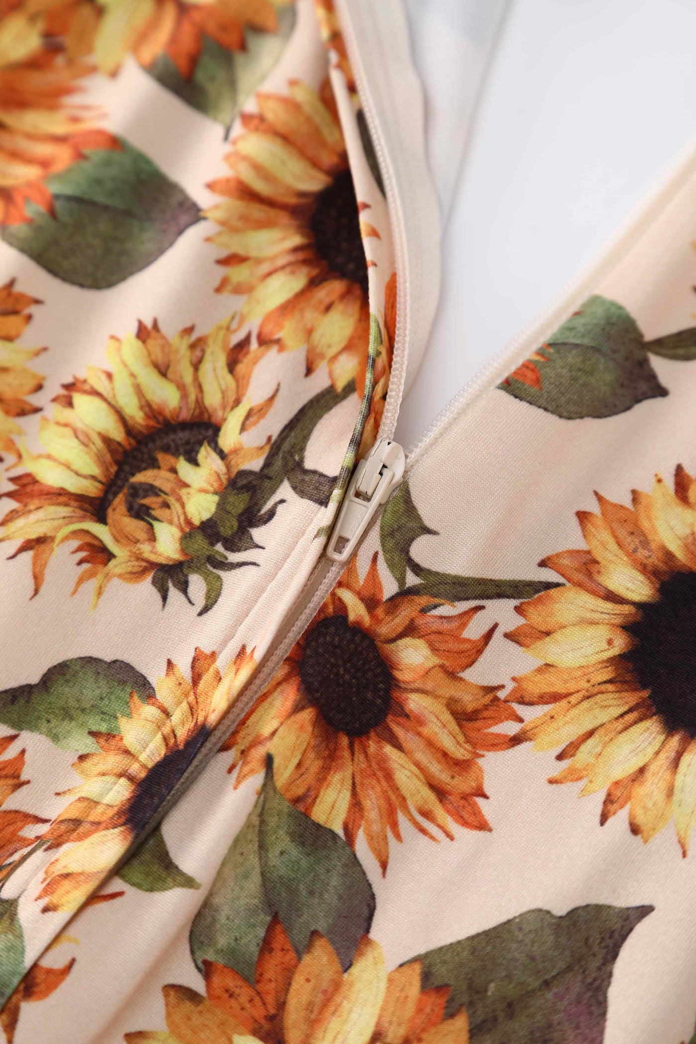 Zipper of Julia Sunflower Midi Dress