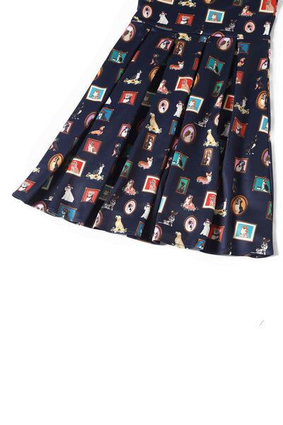 Close up view of Kids Dog Picture Frame Swing Dress