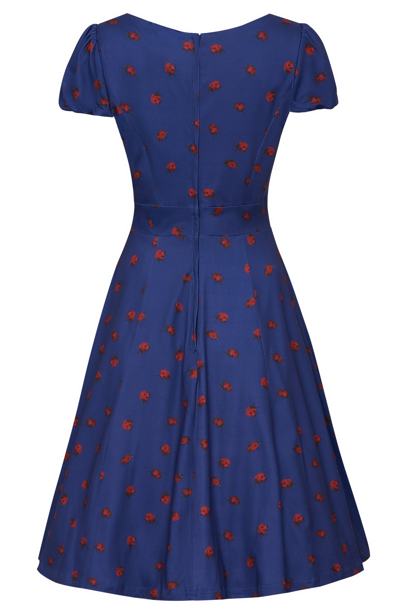 Back View of Kids Ladybug Navy Dress