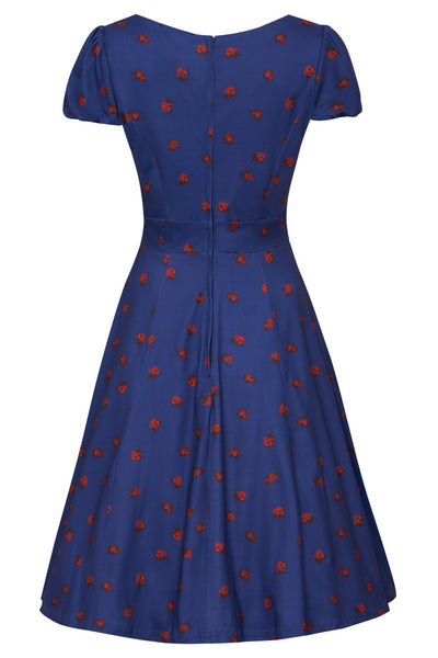 Back View of Kids Ladybug Navy Dress