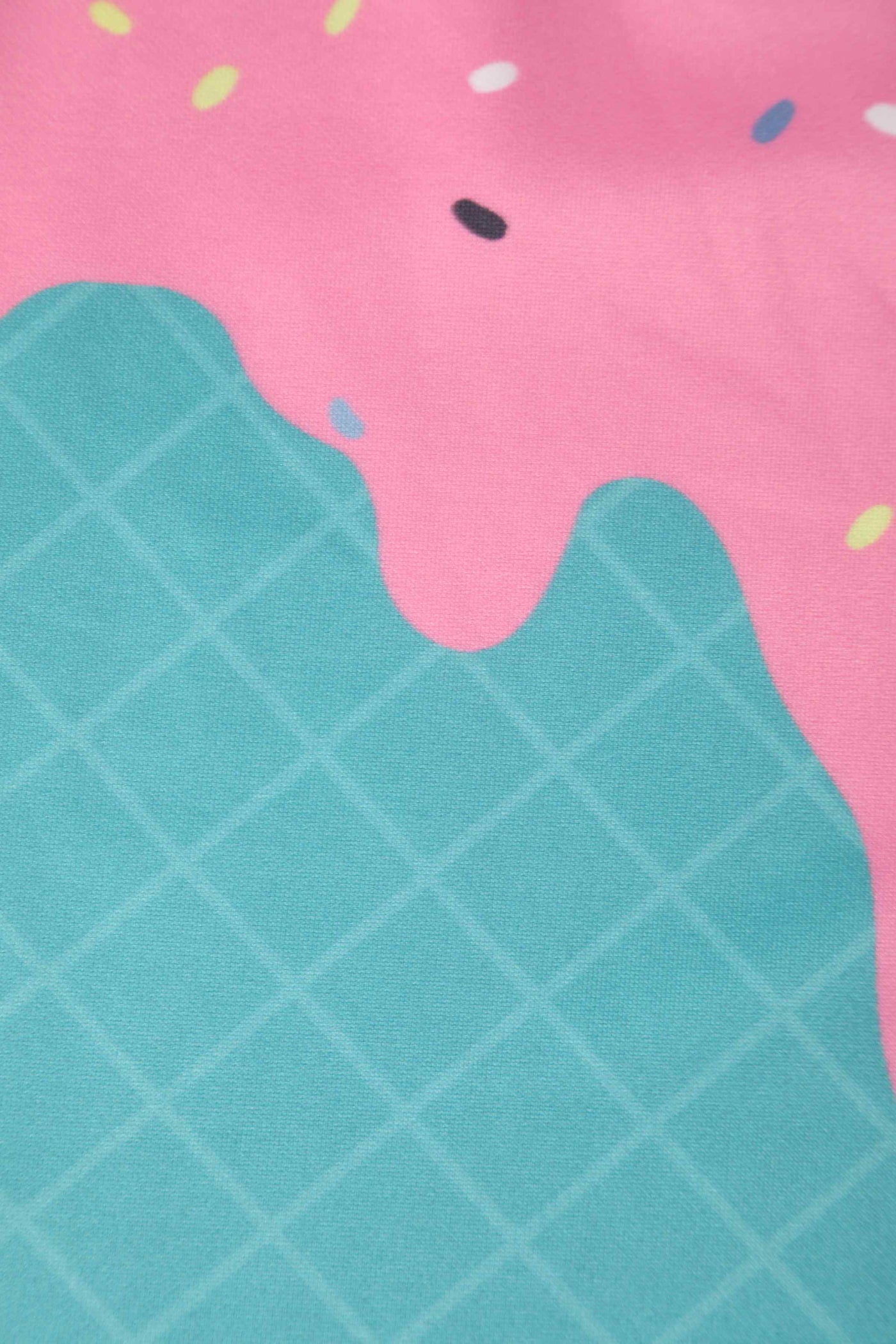 Close up view of Kids Melted Ice Cream Swing Dress
