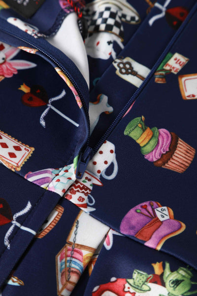 Close up view of Kids Alice In Wonderland Flared Dress