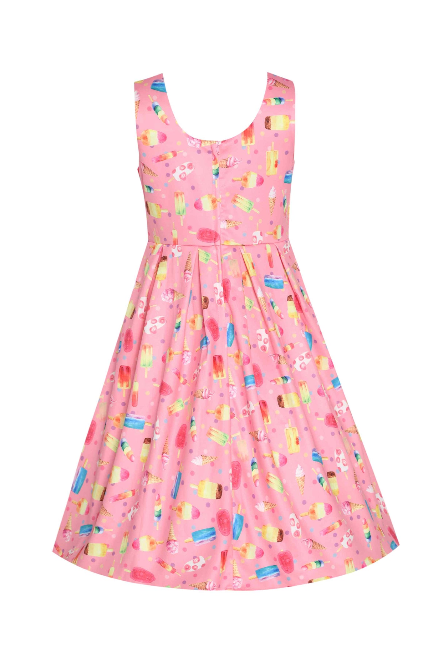 Close up view of Kids Pink Ice Lolipop Flared Dress