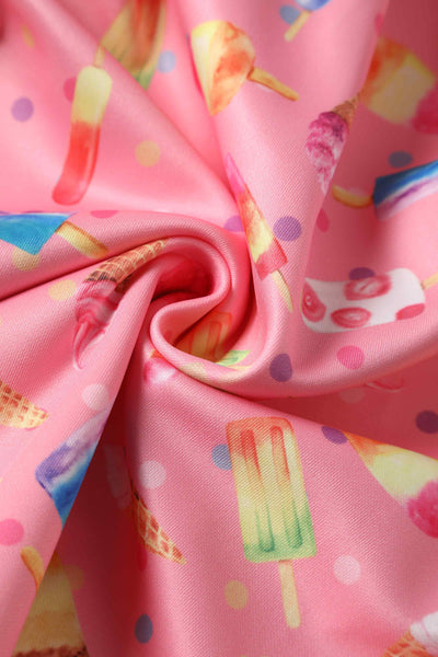 Close up view of Kids Pink Ice Lolipop Flared Dress