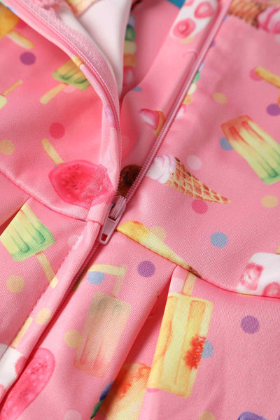 Close up view of Kids Pink Ice Lolipop Flared Dress
