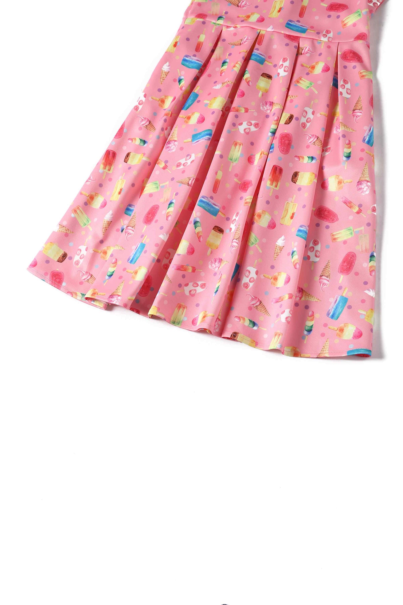 Close up view of Kids Pink Ice Lolipop Flared Dress