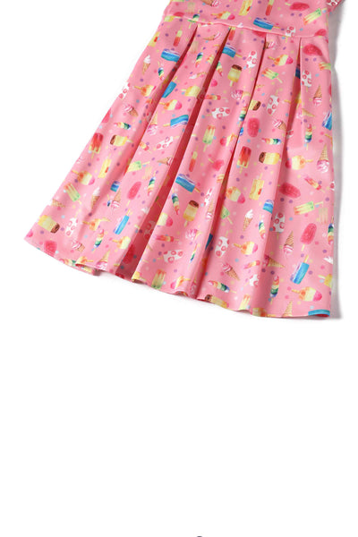 Close up view of Kids Pink Ice Lolipop Flared Dress