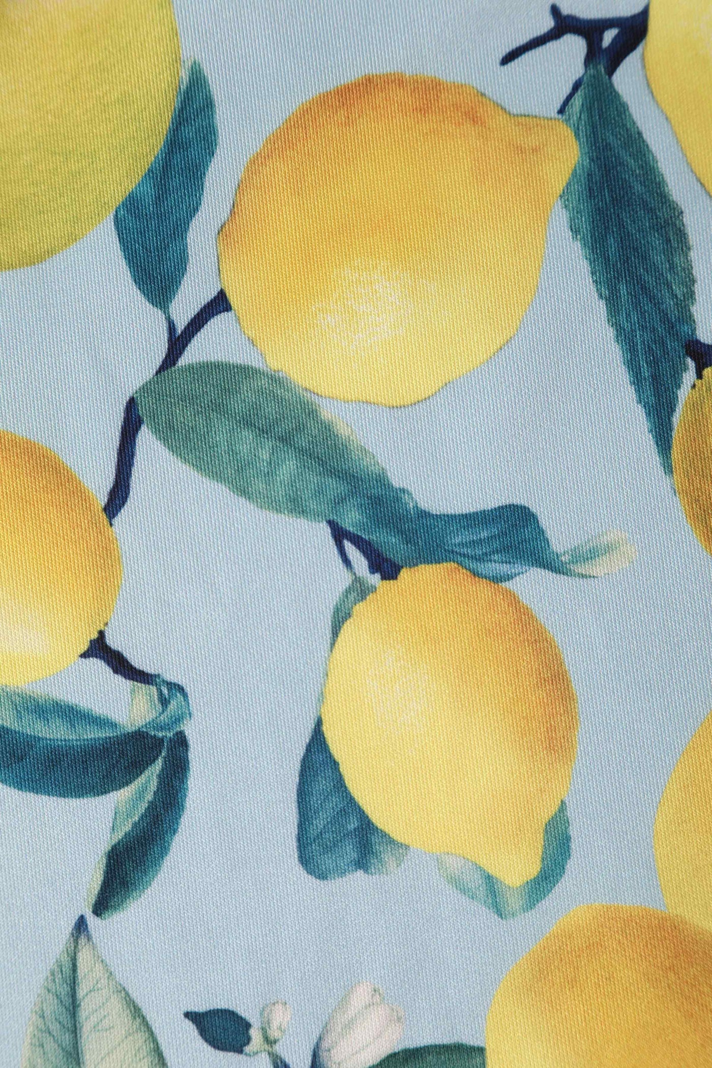 Close up view of Kids Summer Lemon Swing Dress