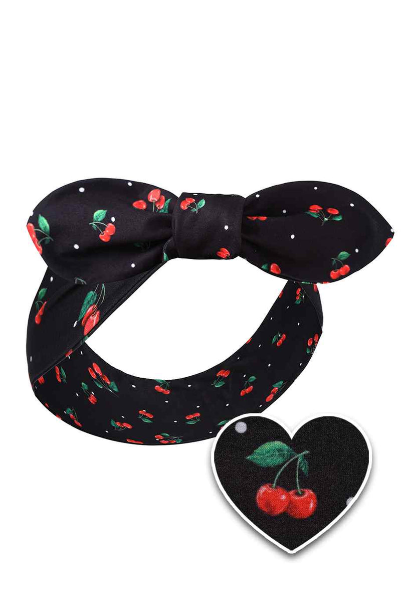 Knot Cherry & Polka Dot Headband