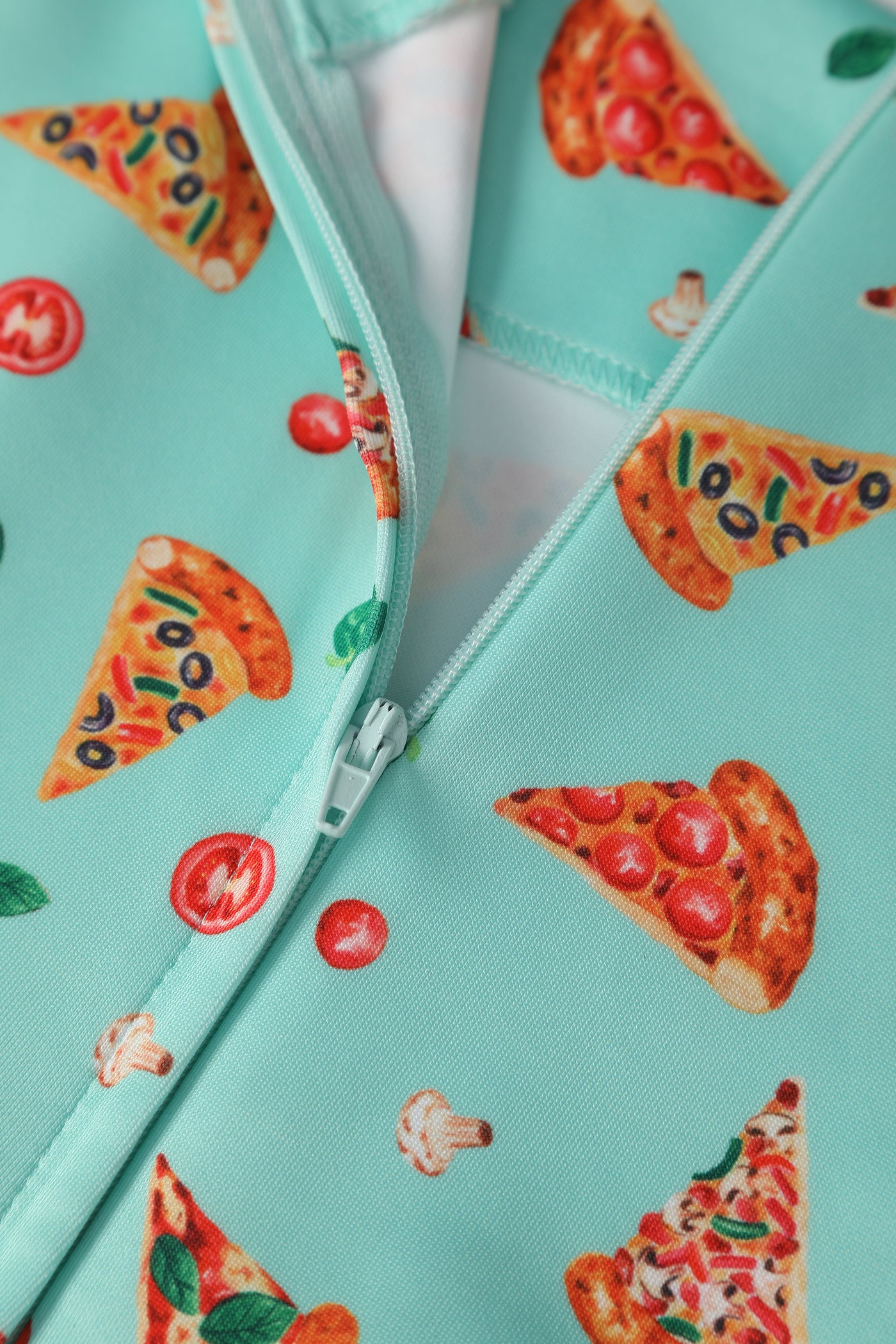 Light Blue Pizza Swing Dress