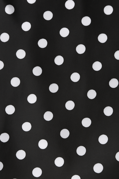 Pattern of Lily Black Swing Dress With White Polka Dots