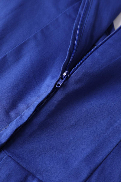 Zipper of Lily Dark Blue Off Shoulder Dress