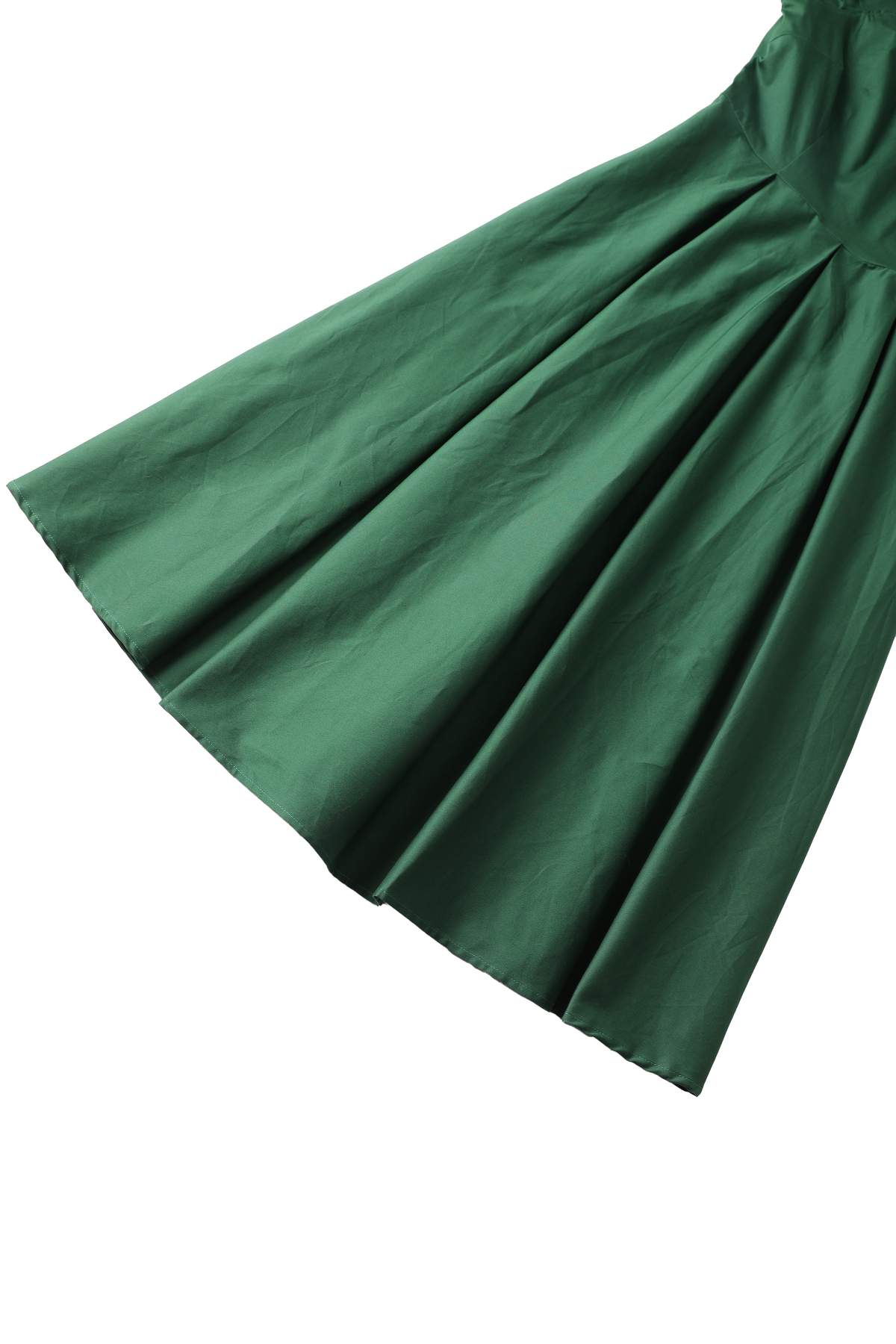Close up view of Lily Dark Green Off Shoulder Dress
