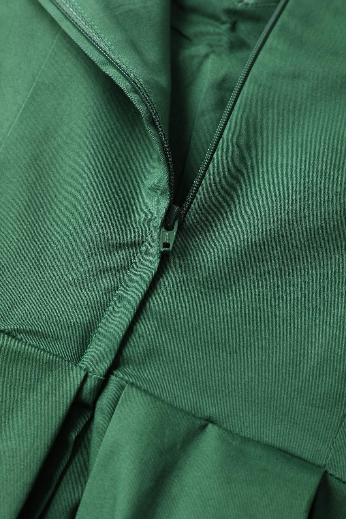 Zipper of Lily Dark Green Off Shoulder Dress