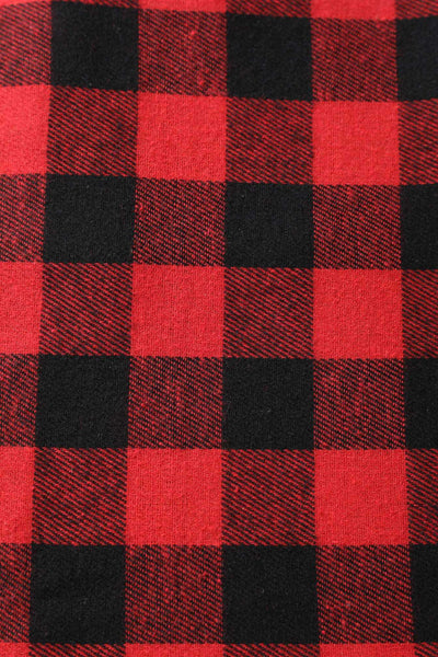 Check plaid of Lily Red Check Off Shoulder Dress