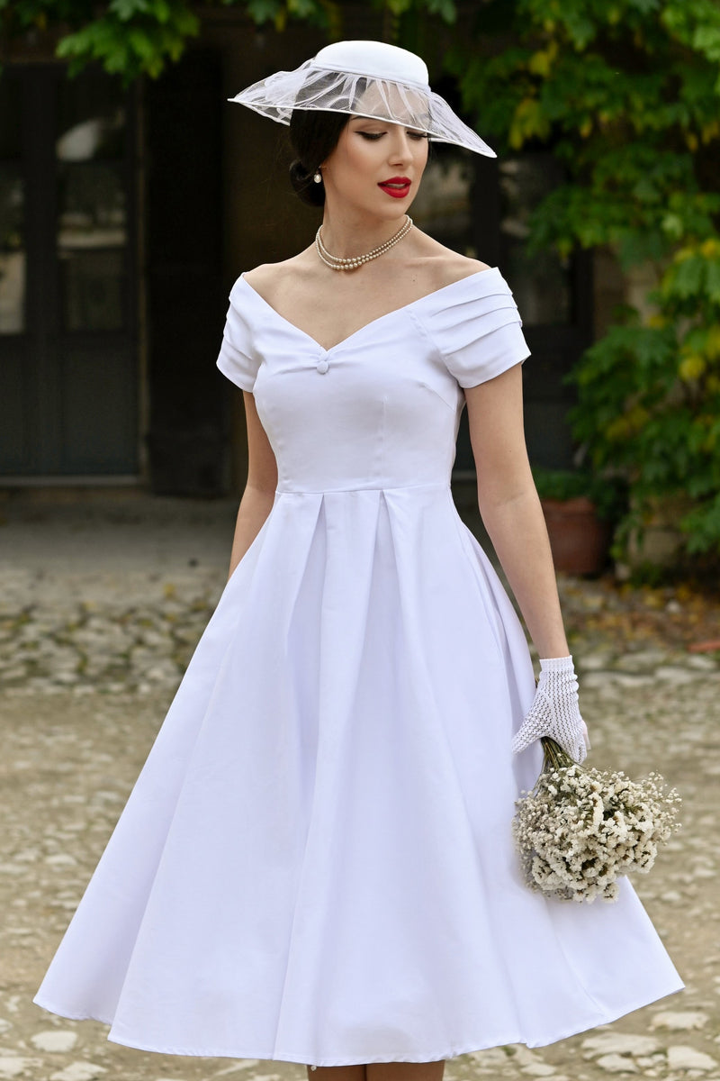 White Off Shoulder Bridal Dress White Off Shoulder Bridal Dress
