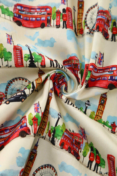 Close up view of London Midi Shirt Dress In White
