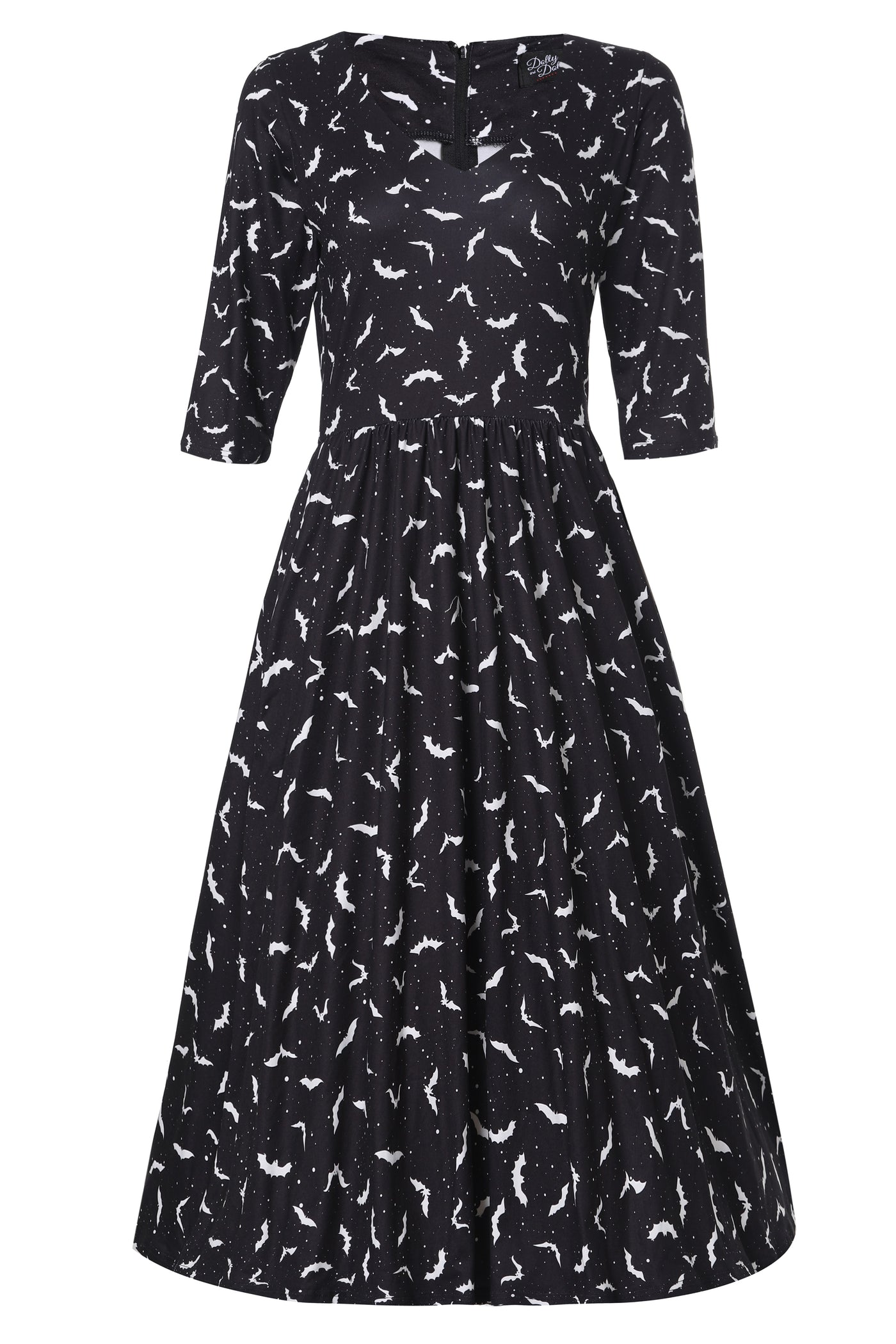 Long Sleeved Black Bat Dress