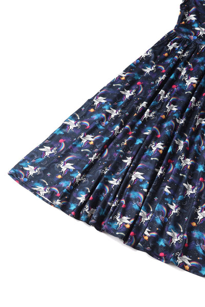 Close up view of Long Sleeved Magical Unicorn Dress
