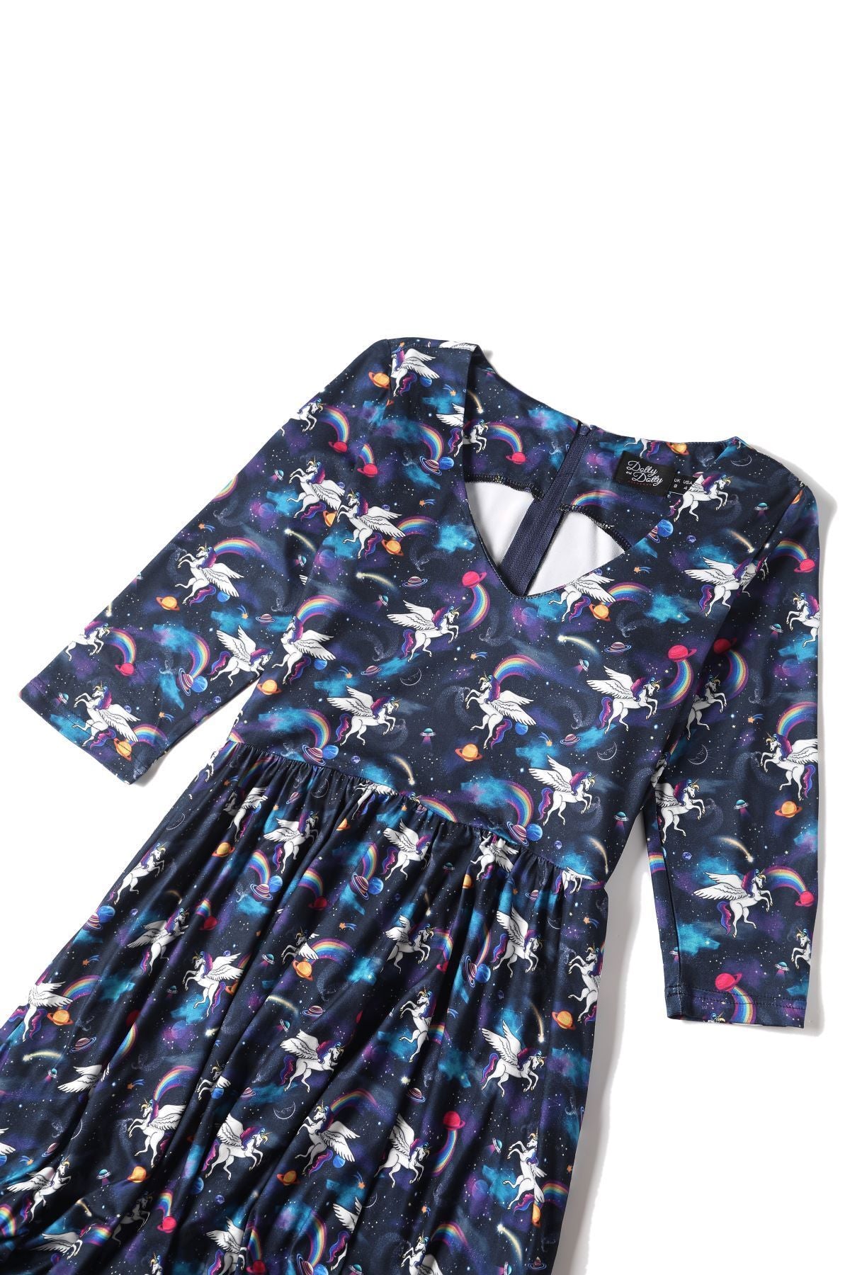 Close up view of Long Sleeved Magical Unicorn Dress
